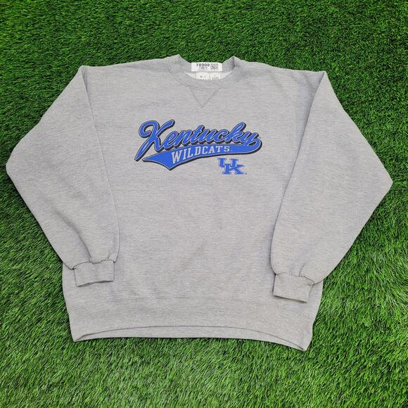 Vintage UK Kentucky Wildcats Sweatshirt Large 23x24 Crop USA - Picture 1 of 12